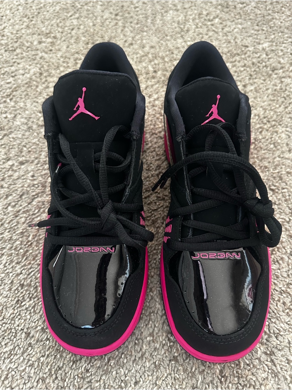 NEW Jordan 1 Low Kids' Black & Pink